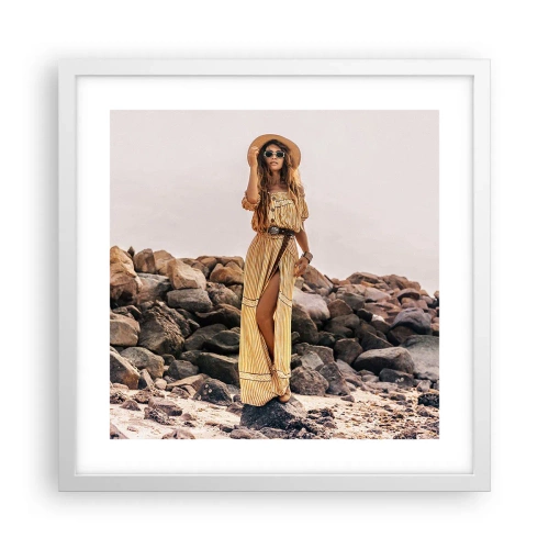 Poster in cornice bianca - La magia delle pietre - 40x40 cm