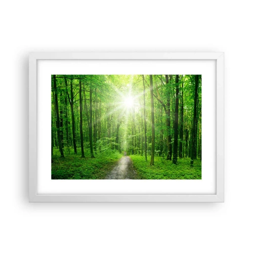 Poster in cornice bianca - Cattedrale verde - 40x30 cm