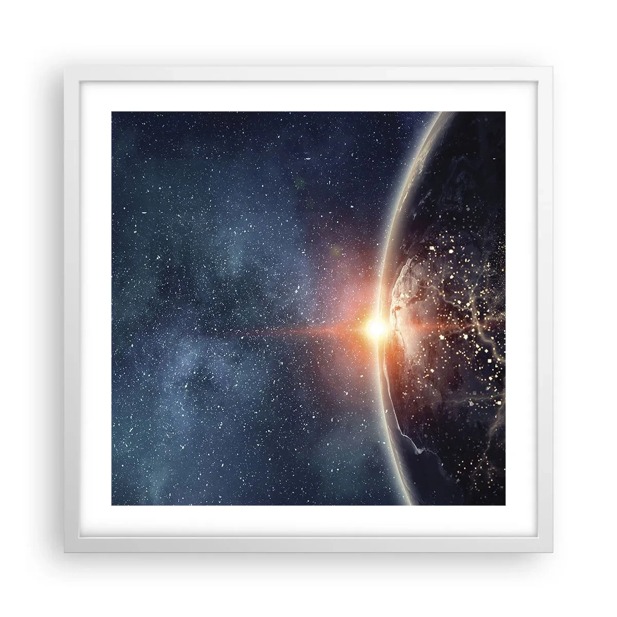 Poster in cornice bianca - In una nuova prospettiva - 50x50 cm