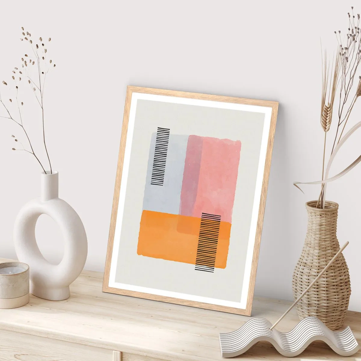 Poster in cornice rovere chiaro - Da un angolo all'altro - 30x40 cm