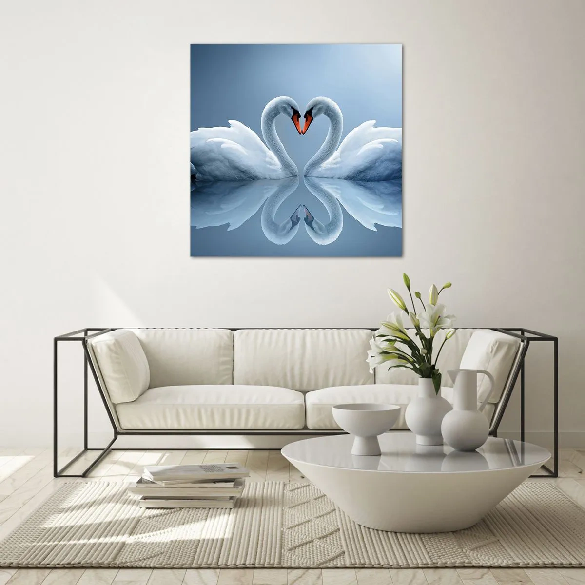 Quadro su vetro - Il tempo dell'amore - 40x40 cm