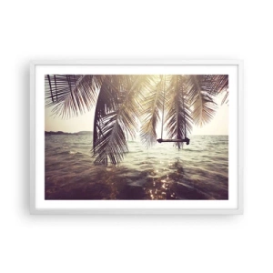 Poster in cornice bianca - Si può dondolare tra le nuvole a volontà - 70x50 cm