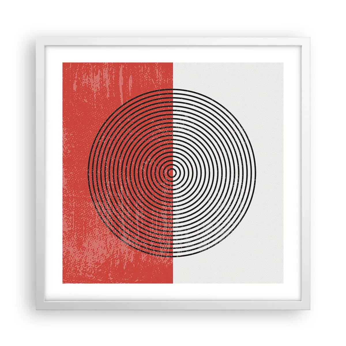 Poster in cornice bianca - Dritto al centro - 50x50 cm