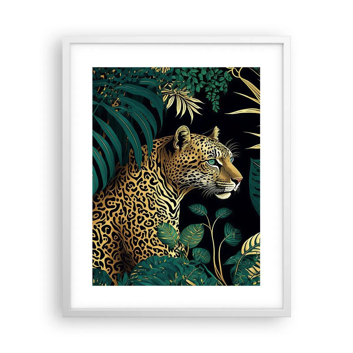 Poster in cornice bianca - Il signore della giungla - 40x50 cm