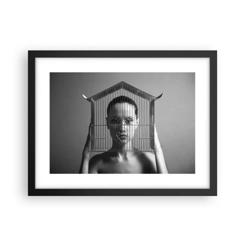 Poster in cornice nera - Ritratto un po' surreale - 40x30 cm