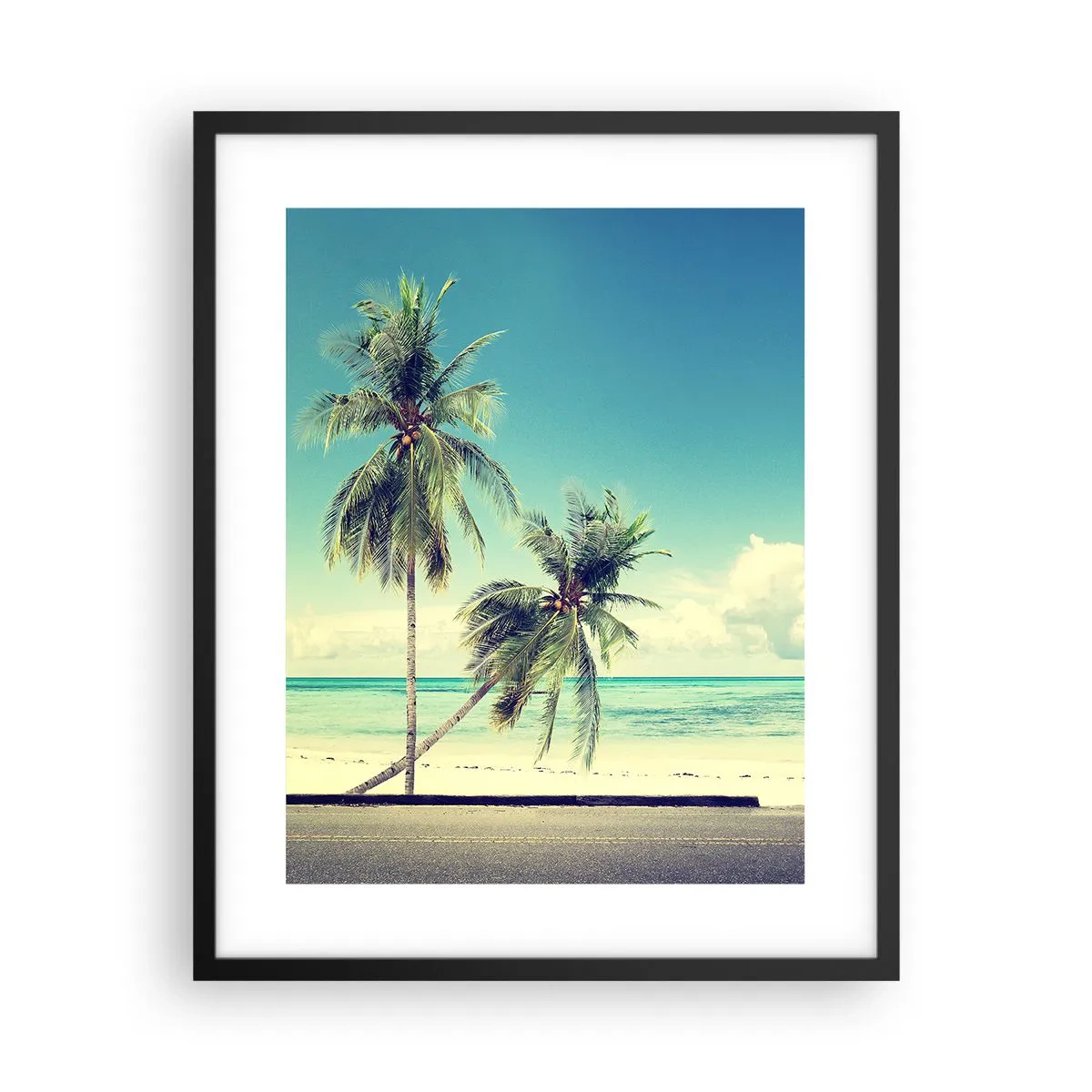 Poster in cornice nera - Tempo di vacanze - 40x50 cm