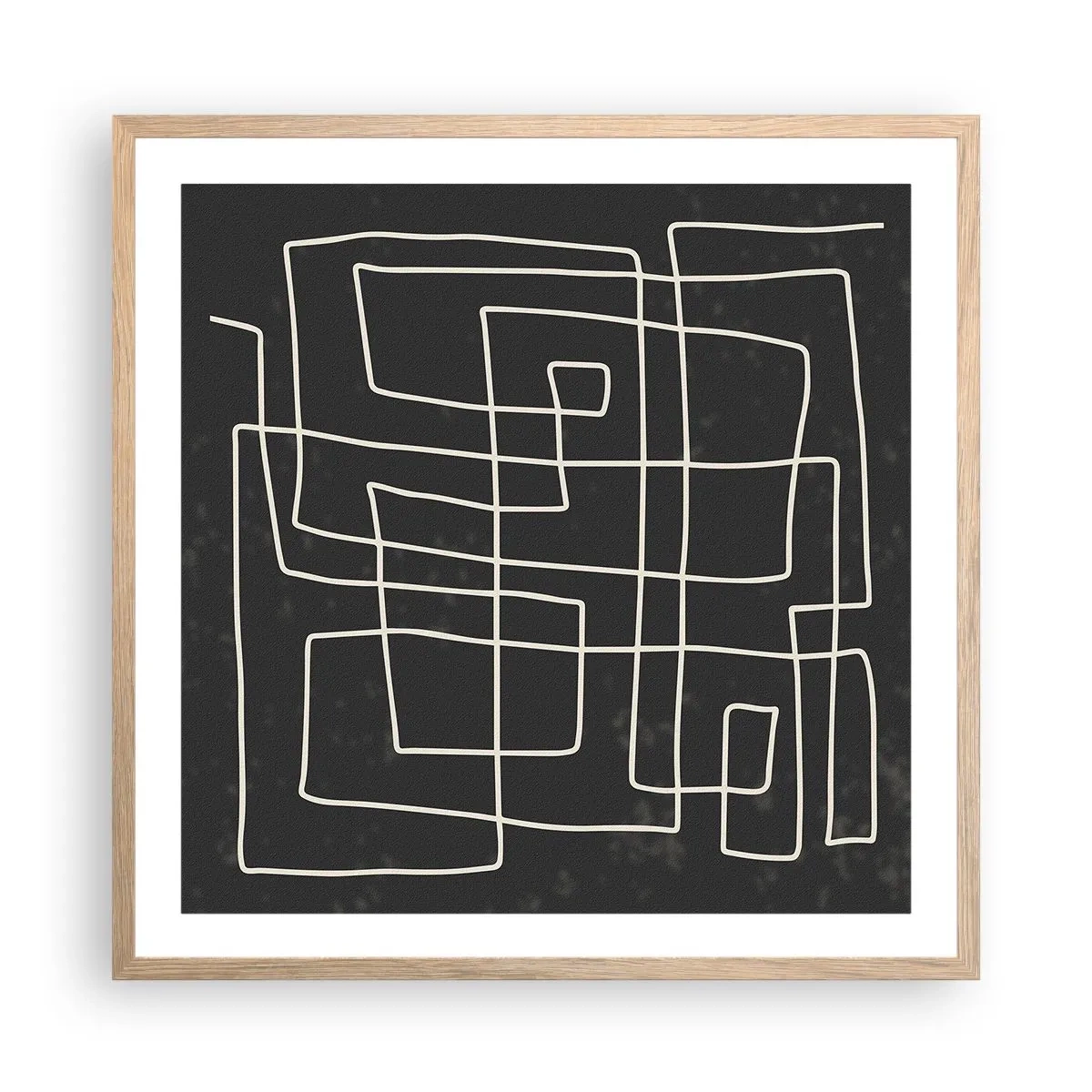 Poster in cornice rovere chiaro - Non è così semplice - 60x60 cm