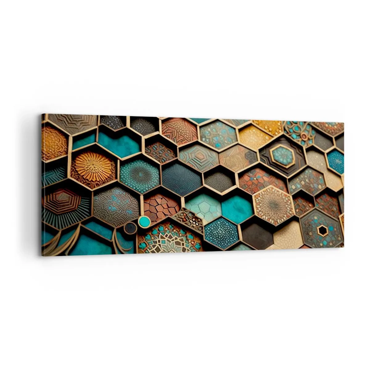 Quadro su tela - Stampe su Tela - Decorazioni arabe: variazione - 100x40 cm