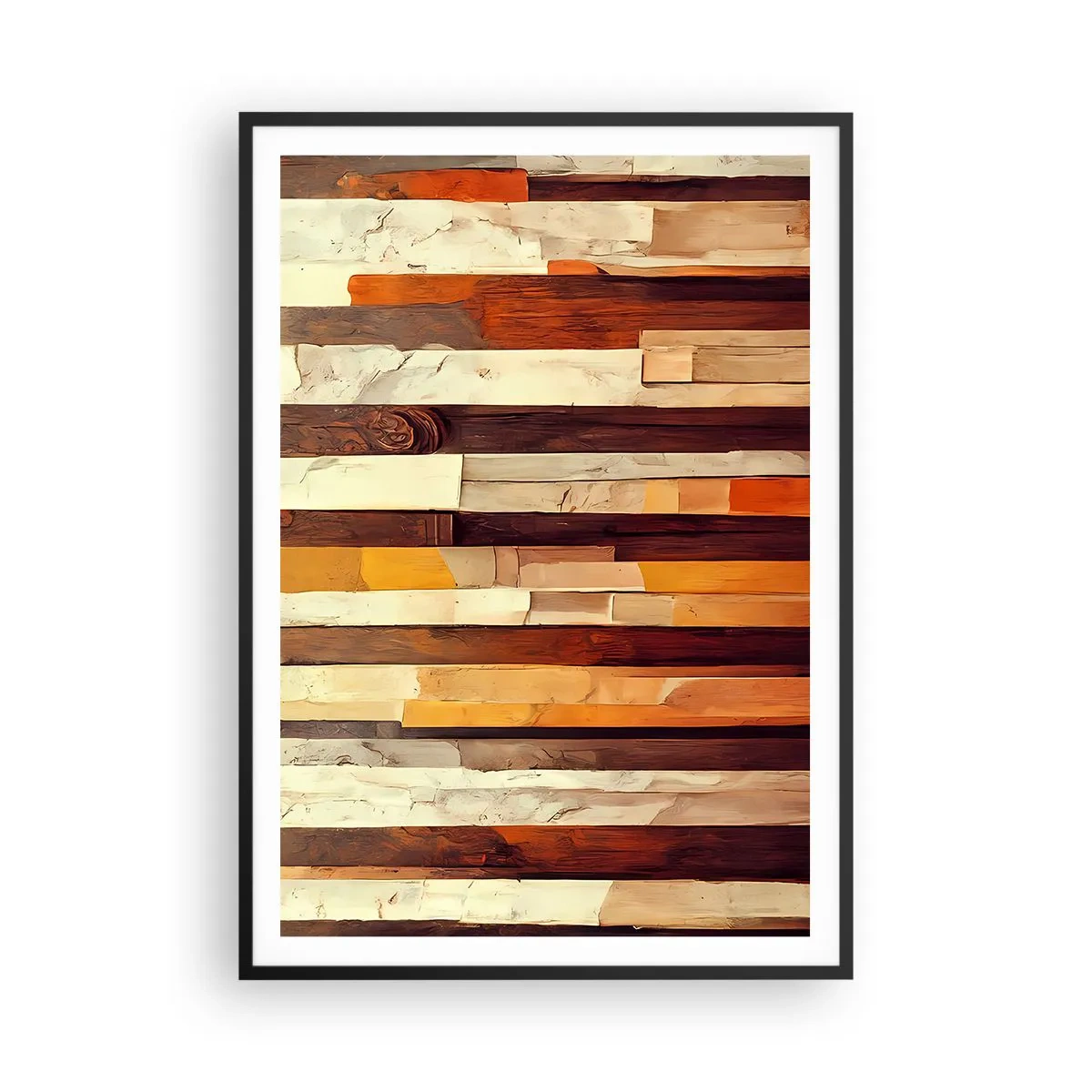 Poster in cornice nera - L'inno dei legni boschivi - 70x100 cm