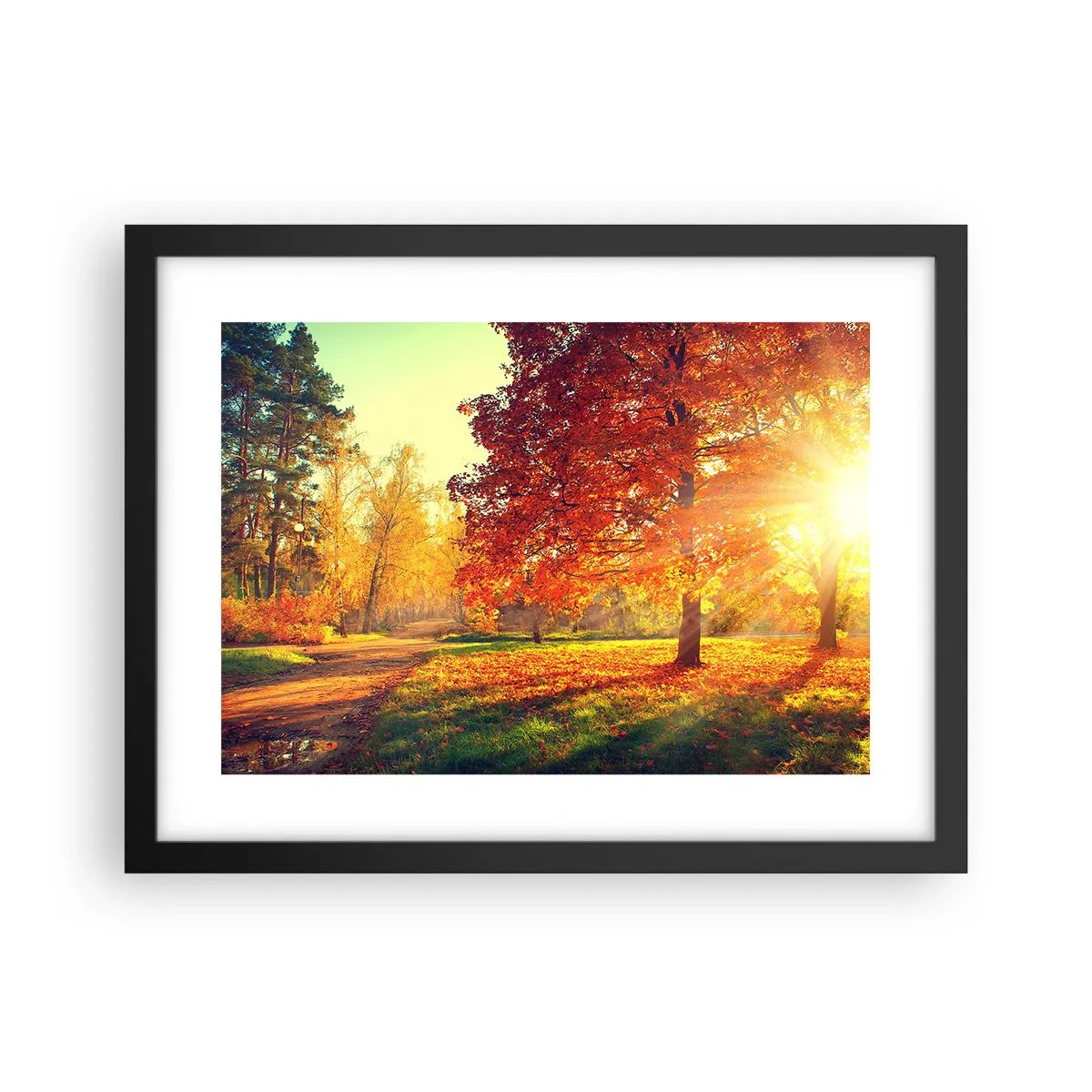Poster in cornice nera - Rosso è bello - 40x30 cm