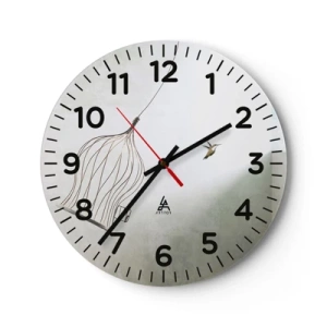 Orologio da parete - Orologio in Vetro - Nel proprio elemento - 30x30 cm