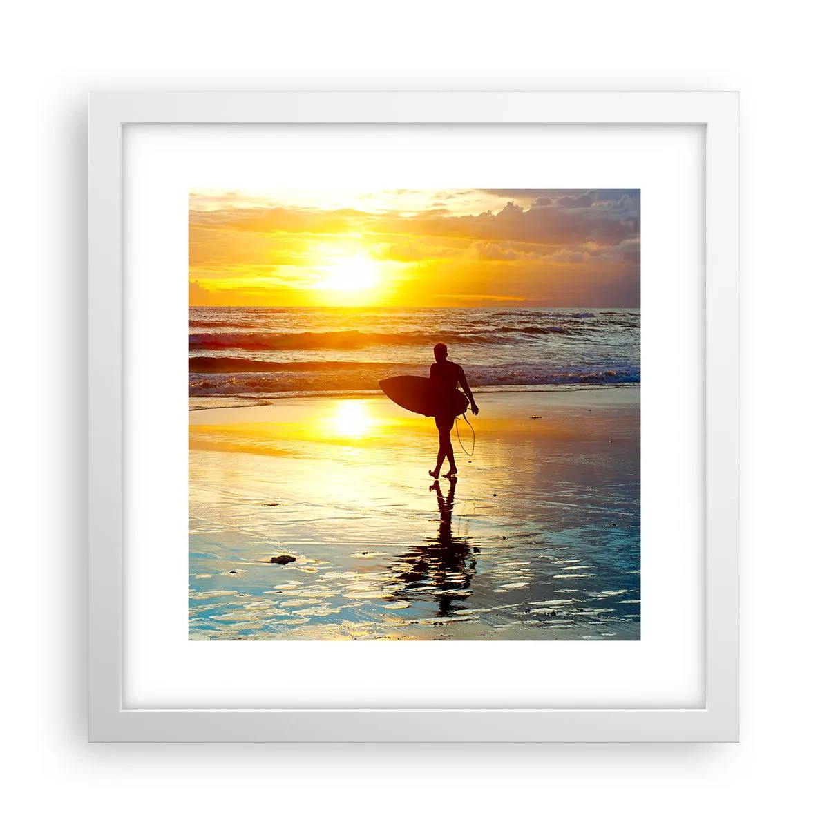 Poster in cornice bianca - Il ritorno del guerriero - 30x30 cm