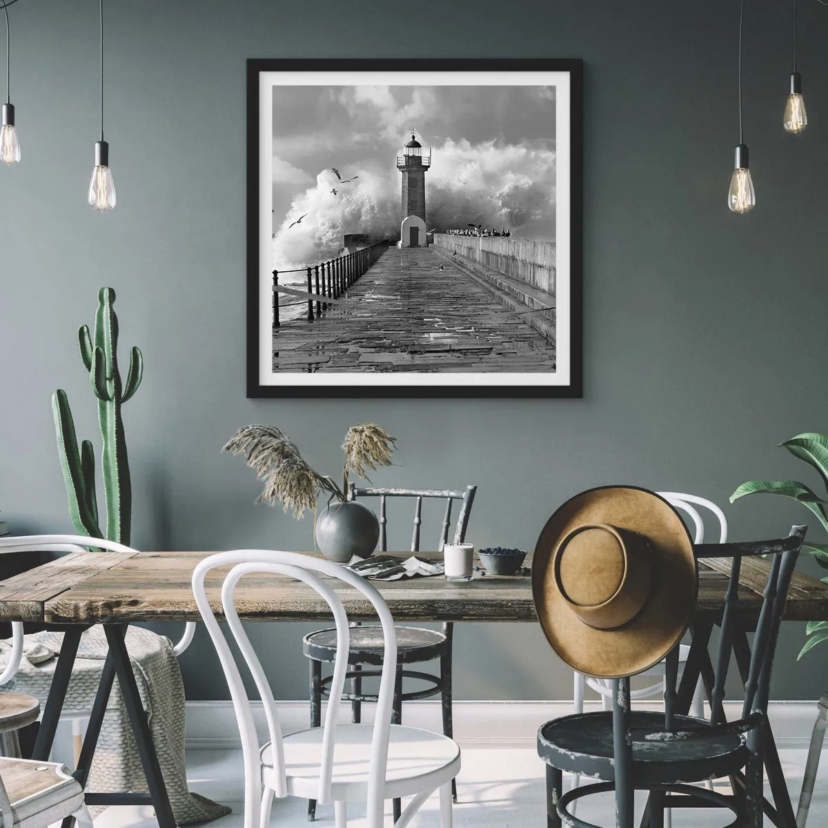 Poster in cornice nera - Senza paura - 40x40 cm