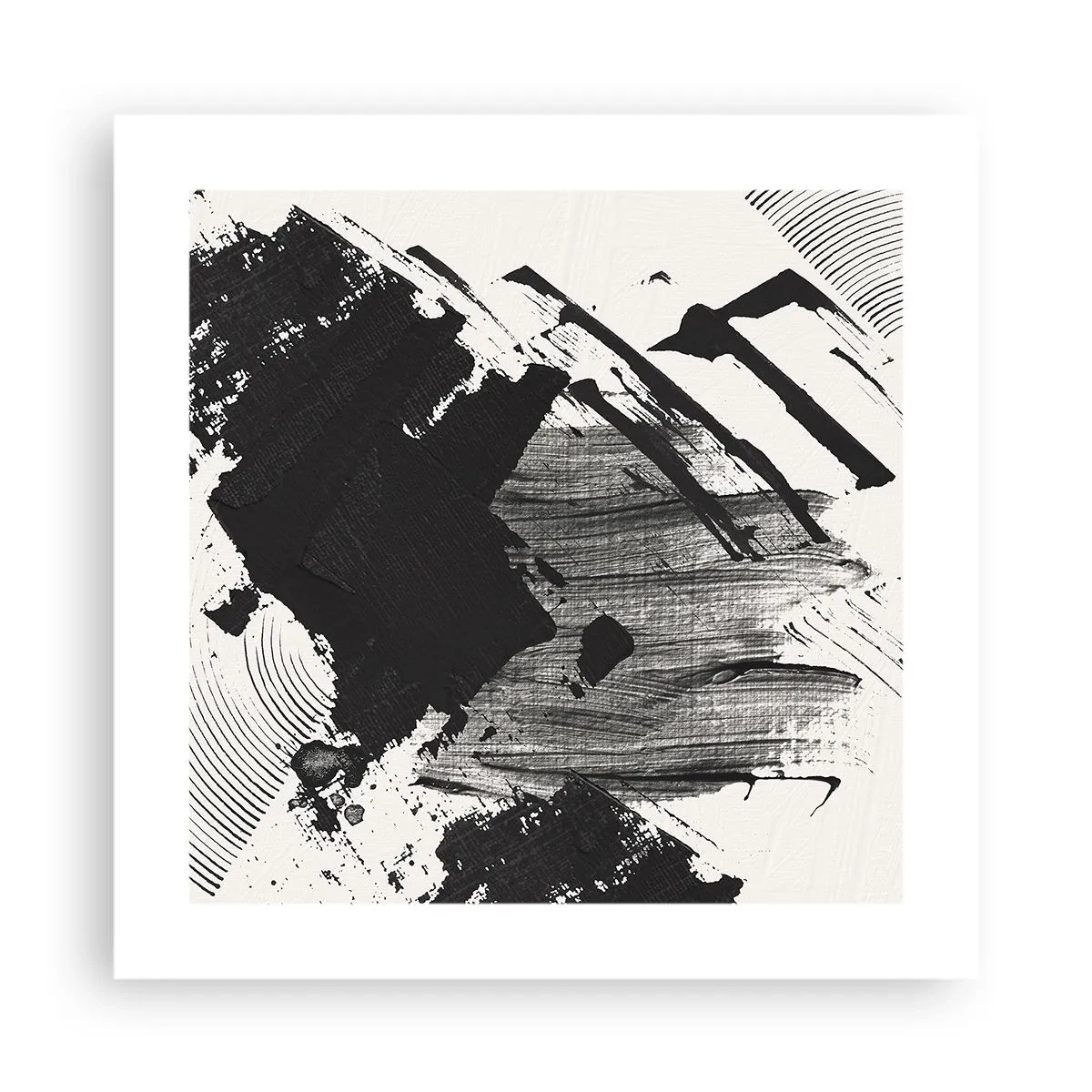 Poster - Astrazione: espressione di nero - 40x40 cm