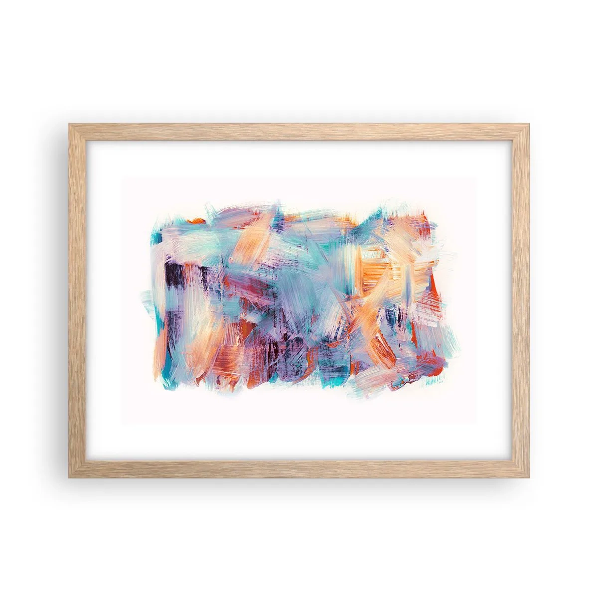 Poster in cornice rovere chiaro - Caos colorato - 40x30 cm