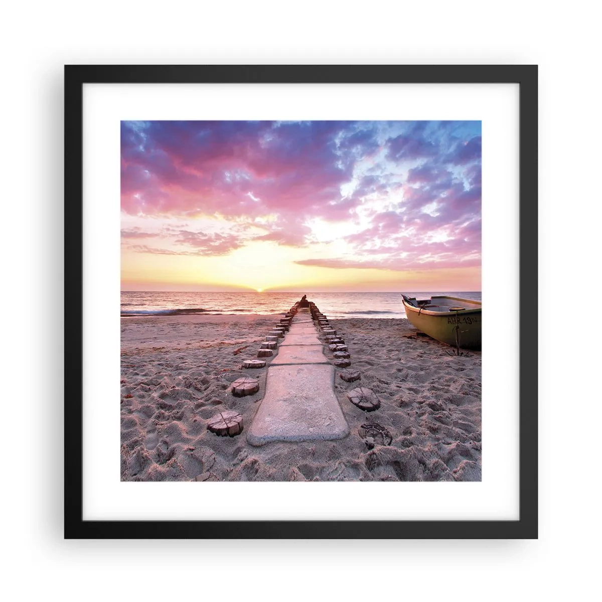 Poster in cornice nera - Un momento profondo - 40x40 cm