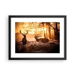 Poster in cornice nera - Il sogno del cacciatore - 40x30 cm