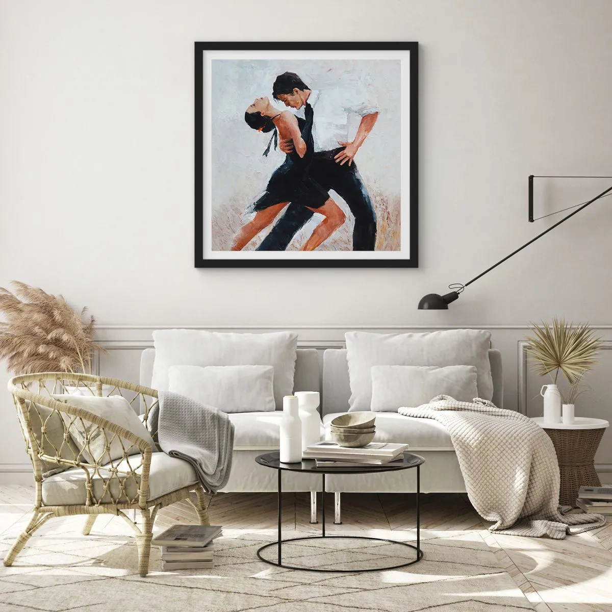 Poster in cornice nera - Il tango dei miei sogni - 40x40 cm
