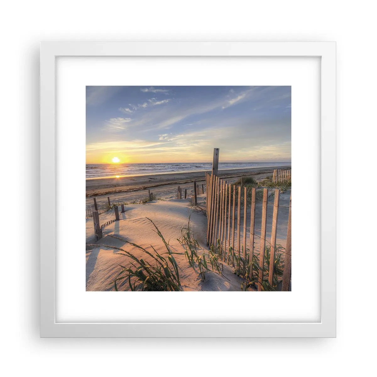 Poster in cornice bianca - Luci e ombre del vento - 30x30 cm