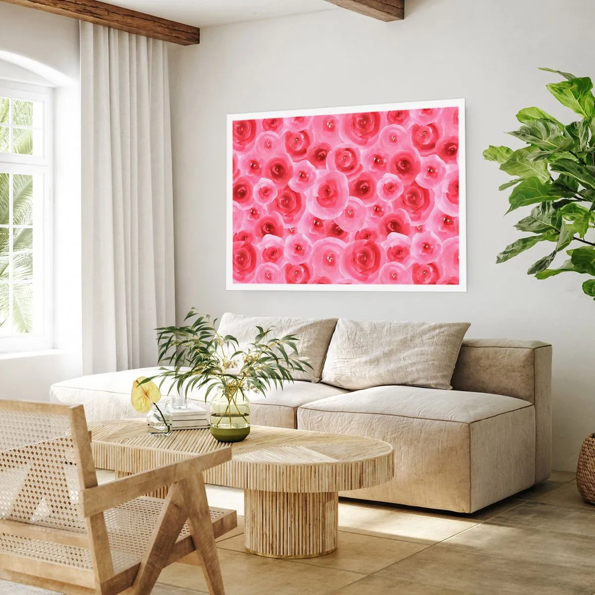 Poster - Rose in alto e in basso - 91x61 cm