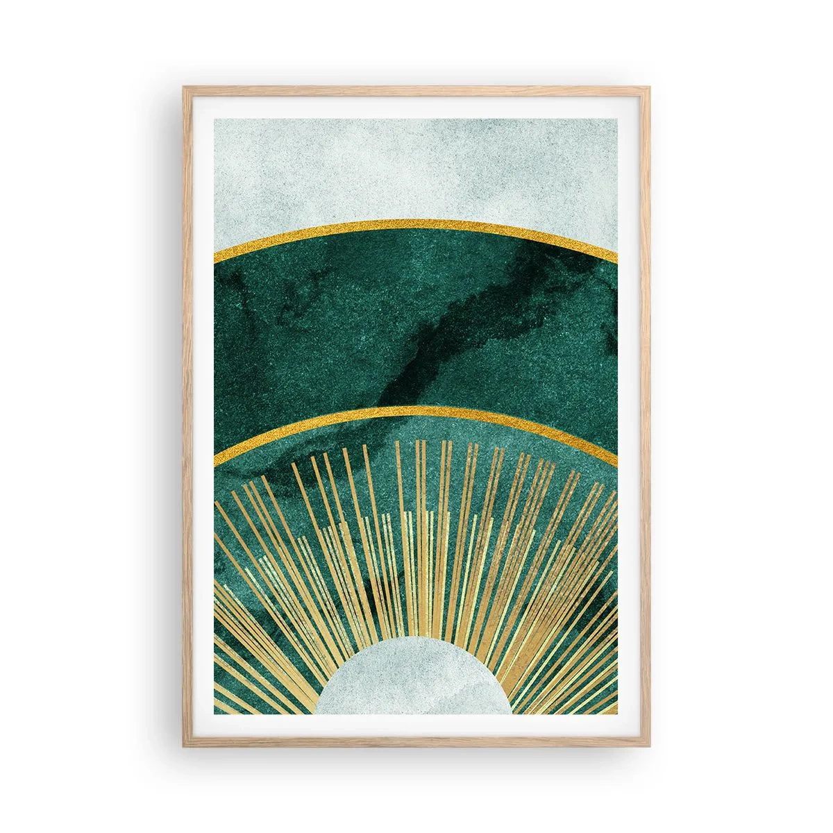 Poster in cornice rovere chiaro - Un altro sistema solare - 70x100 cm