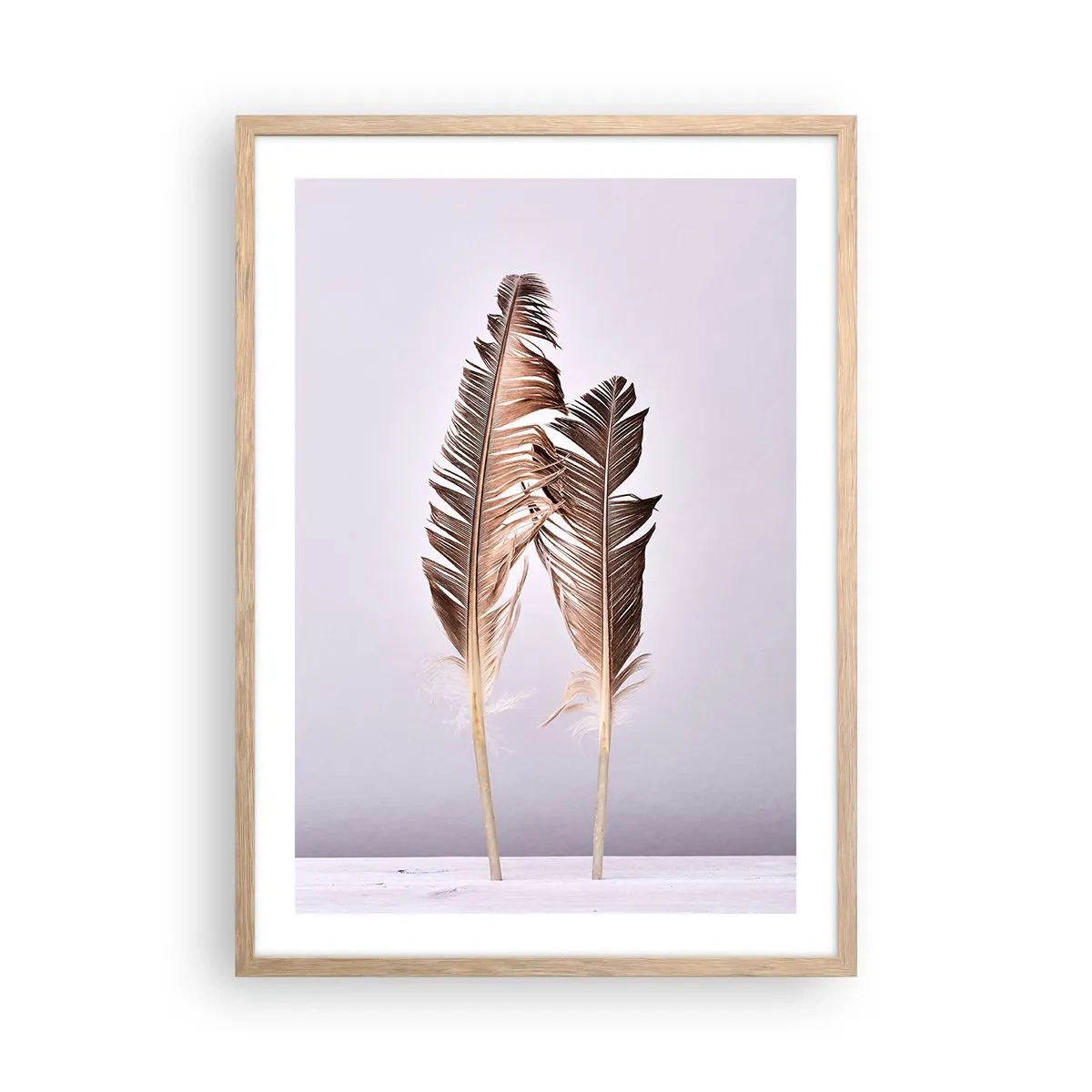 Poster in cornice rovere chiaro - Contro il nulla - 50x70 cm