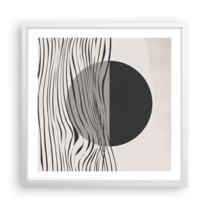 Poster in cornice bianca - Composizione a metà - 50x50 cm