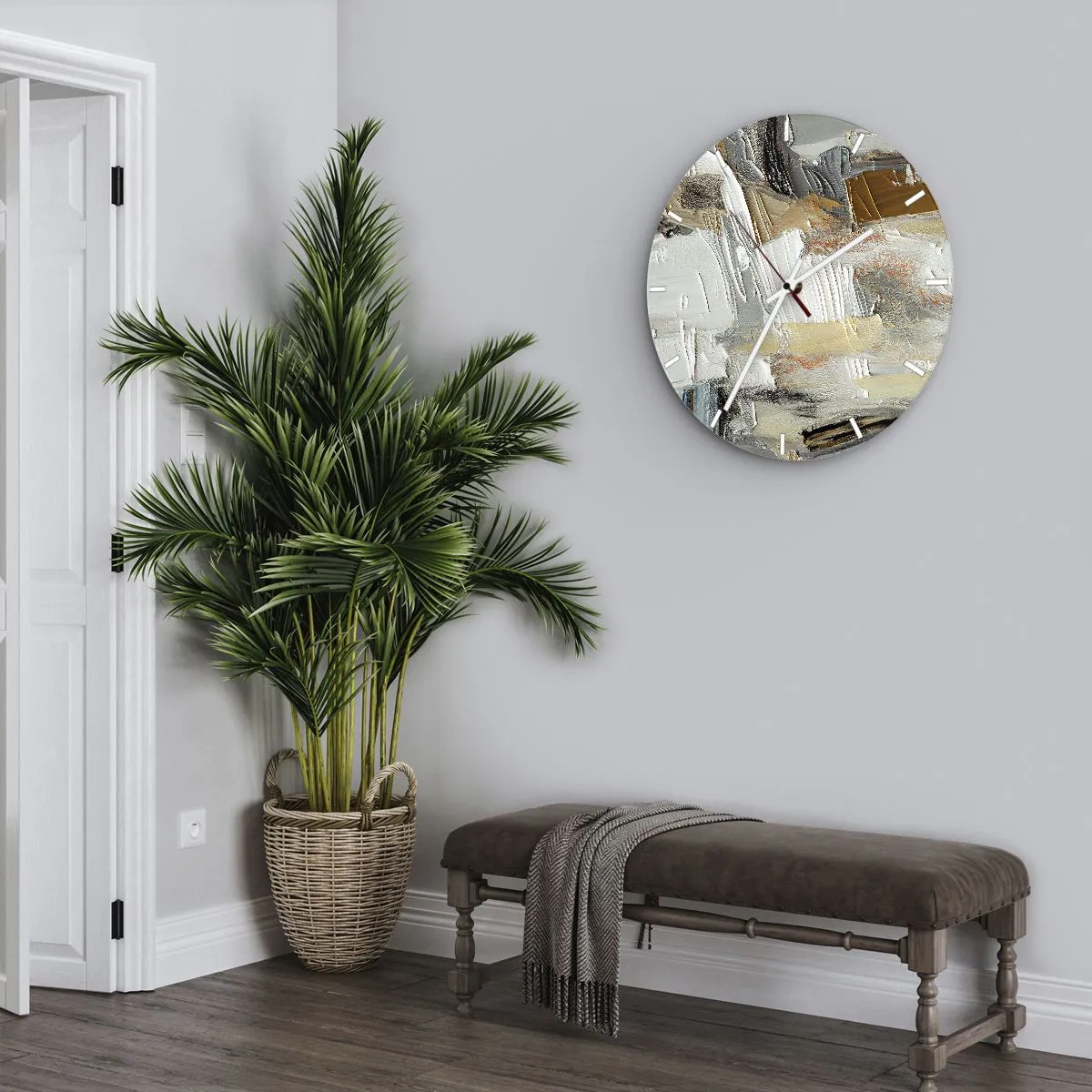 Orologio da parete - Orologio in Vetro - Strati colorati - 30x30 cm