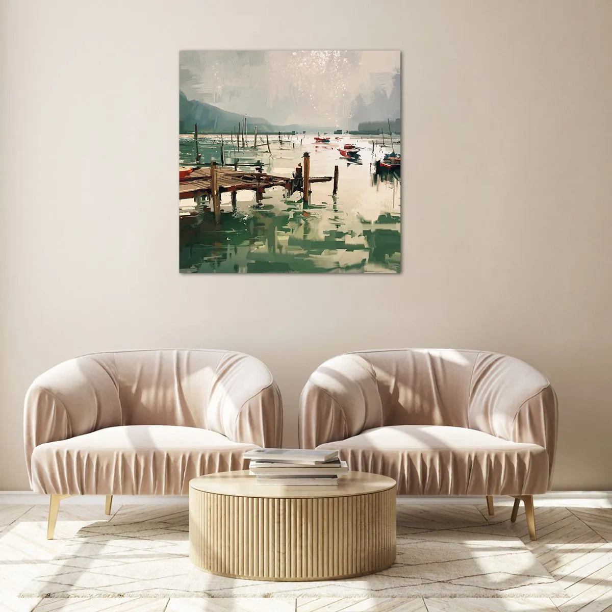 Quadro su vetro - Imbevuto di luna fusa - 60x60 cm