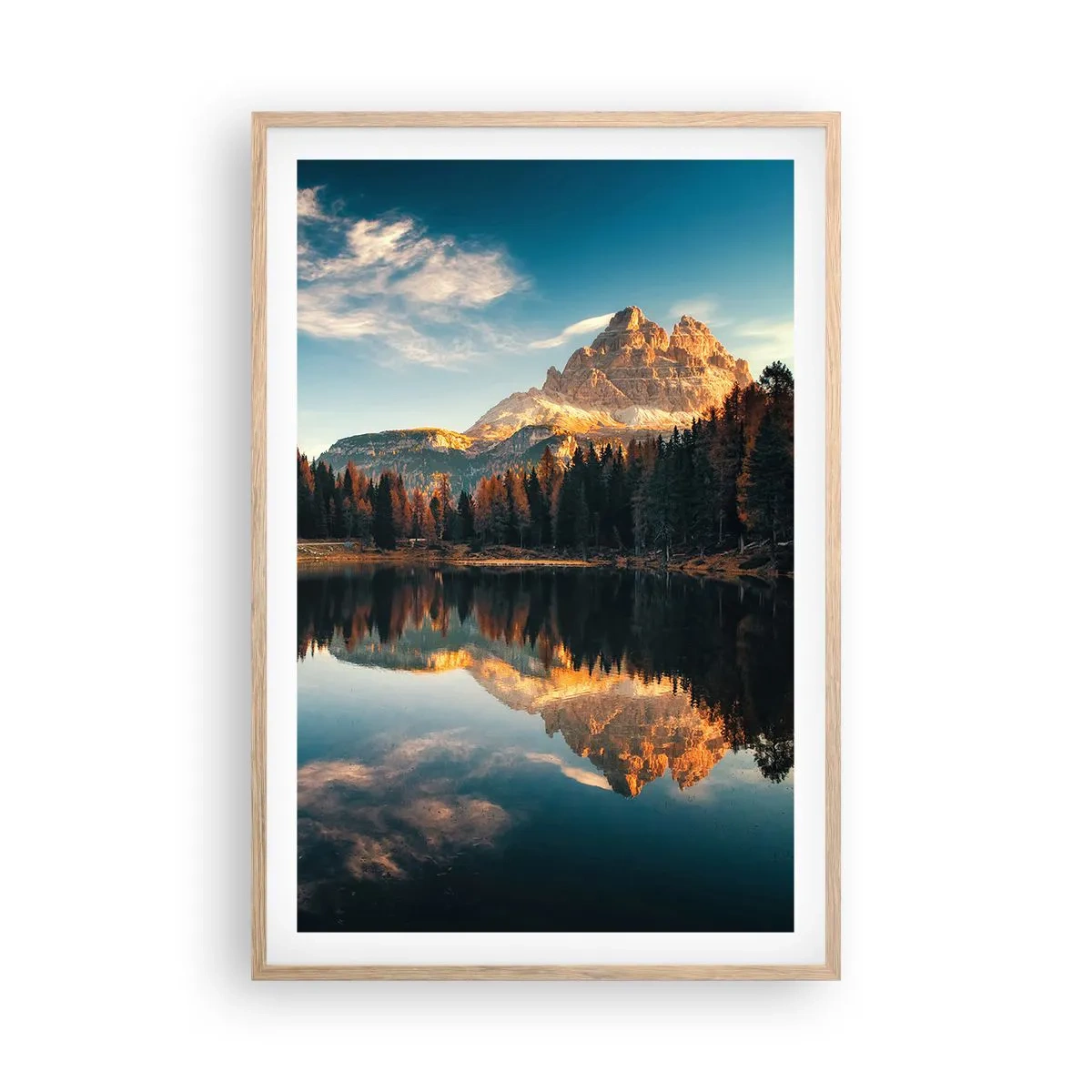 Poster in cornice rovere chiaro - Paesaggio doppio - 61x91 cm