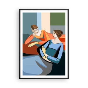 Poster in cornice nera - Il momento delle confidenze - 70x100 cm
