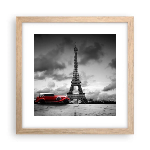Poster in cornice rovere chiaro - Non molto tempo fa a Parigi - 30x30 cm