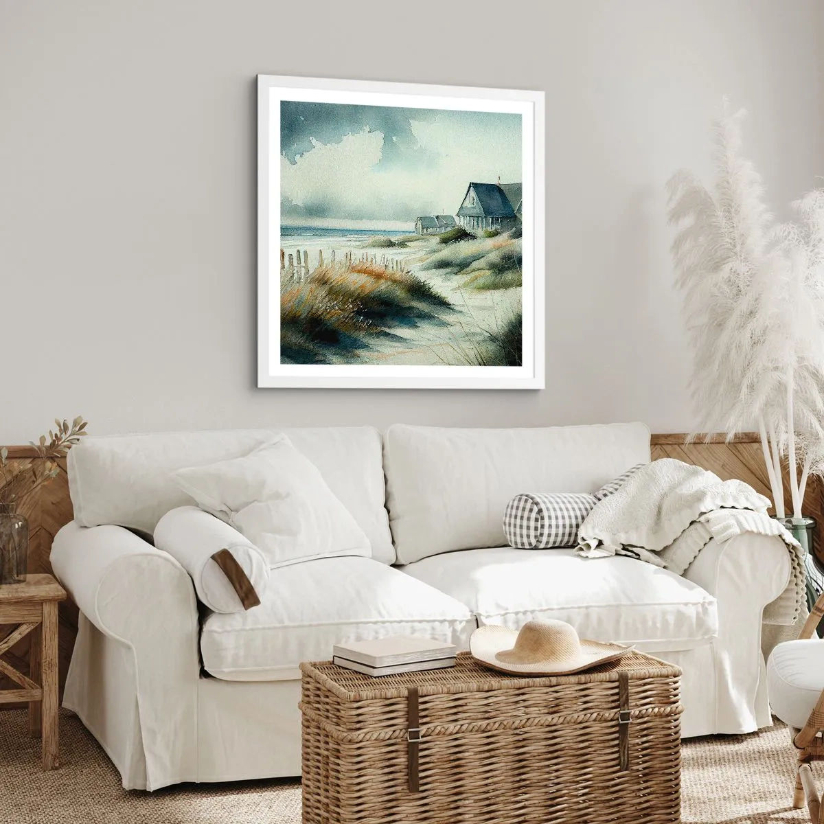 Poster in cornice bianca - Lontano dal caos - 60x60 cm