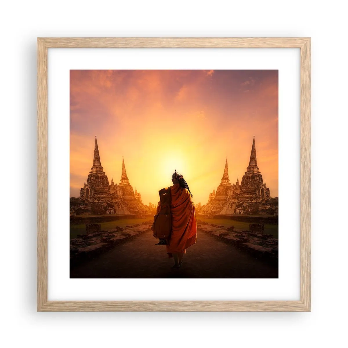 Poster in cornice rovere chiaro - In pace per l'eternità - 40x40 cm