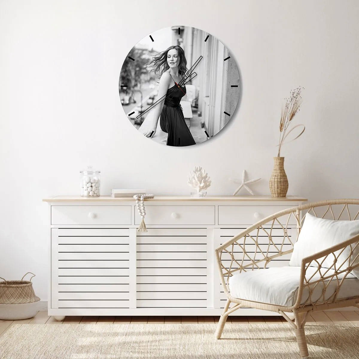 Orologio da parete - Orologio in Vetro - Sicuramente parigina - 30x30 cm