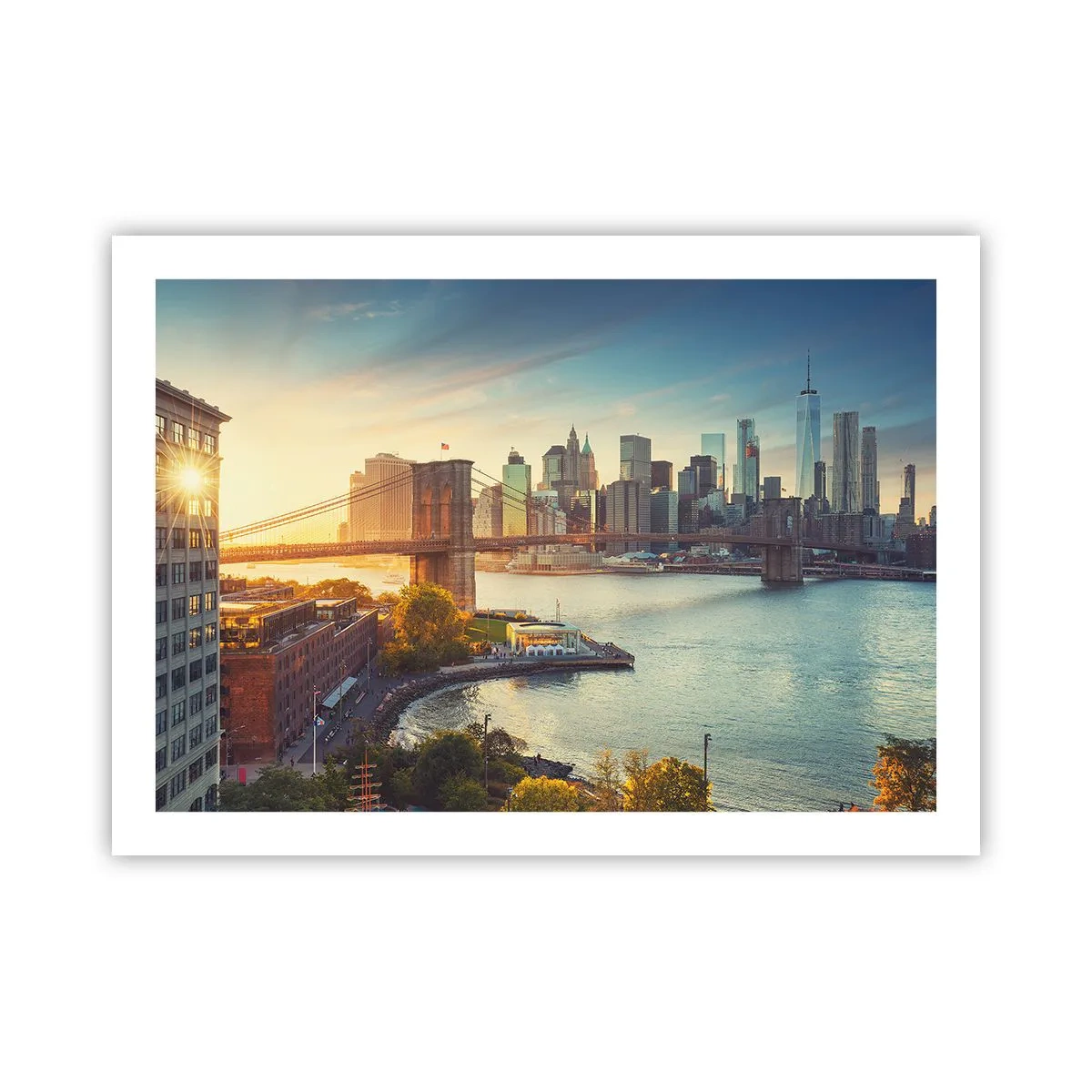 Poster - L'alba nella grande città - 70x50 cm