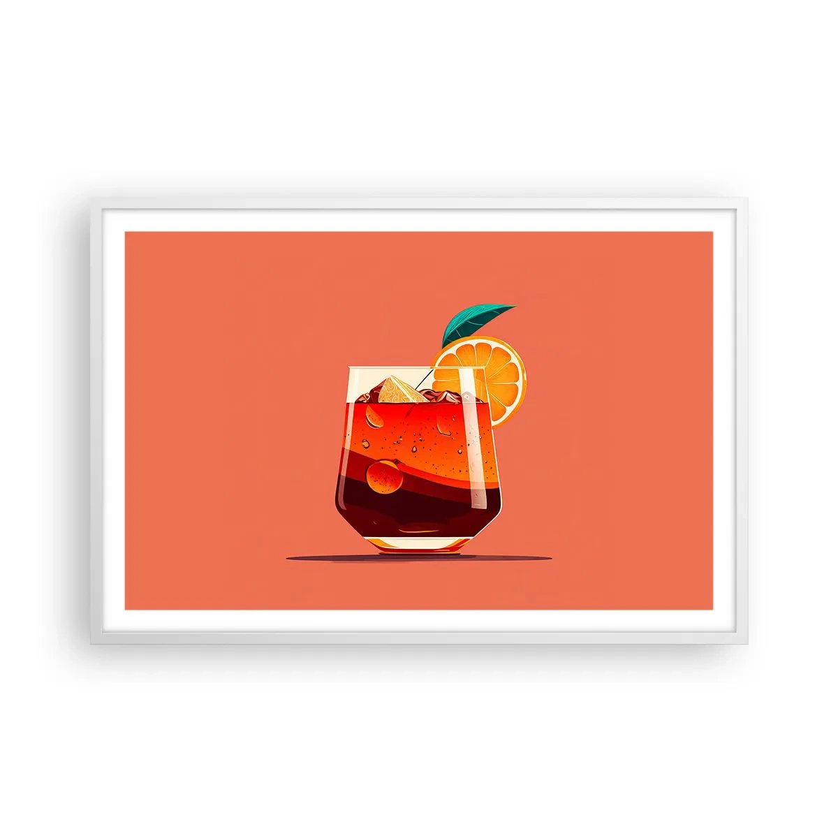 Poster in cornice bianca - Rinfresco estivo - 91x61 cm