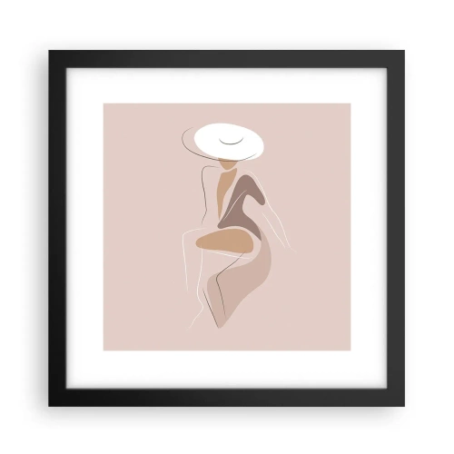 Poster in cornice nera - Essere una dama - 30x30 cm