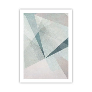 Poster - Forme geometriche in tonalità pastello - 50x70cm - Con calma ma dinamicamente - Decorazione murale moderna per soggiorno e camera da letto ARTTOR