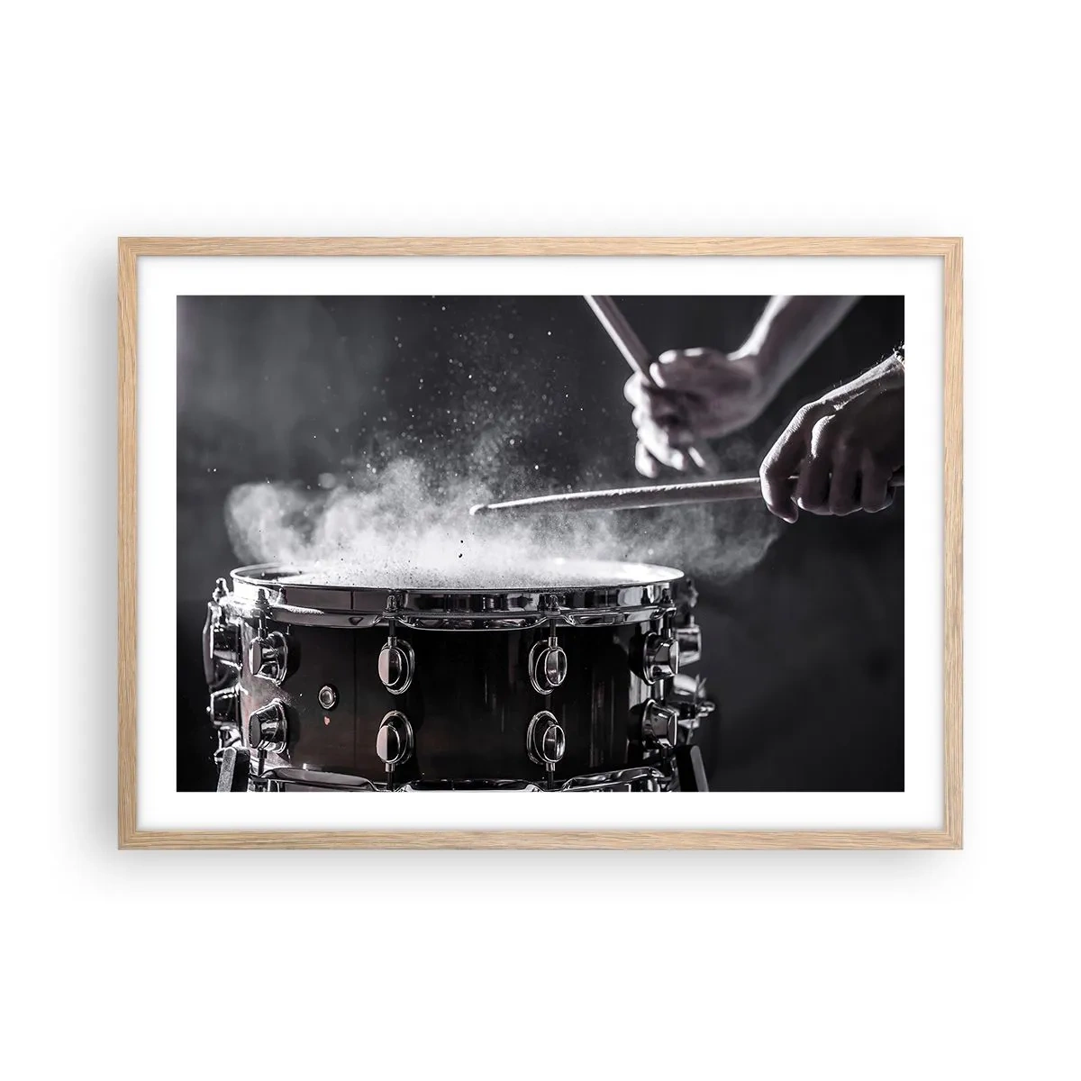 Poster in cornice rovere chiaro - Il polso della musica - 70x50 cm
