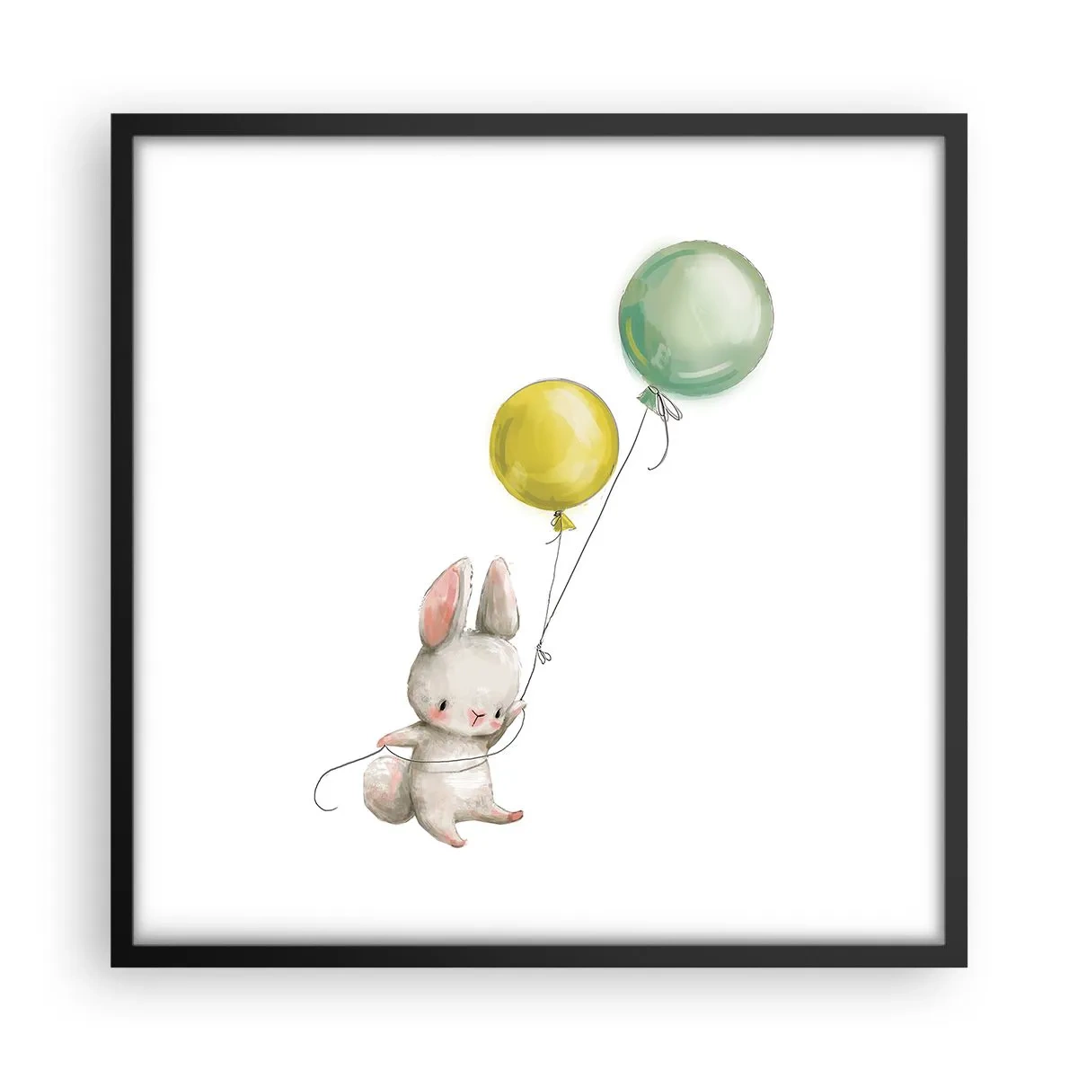 Poster in cornice nera - Volo anch'io! - 50x50 cm