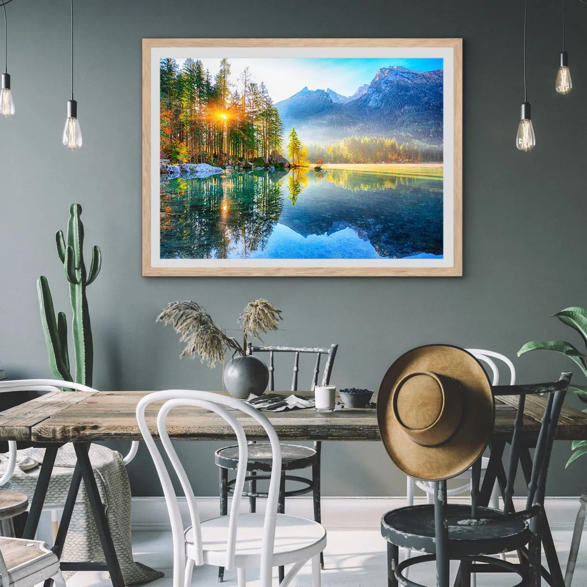 Poster in cornice rovere chiaro - Maestà e dolcezza - 100x70 cm