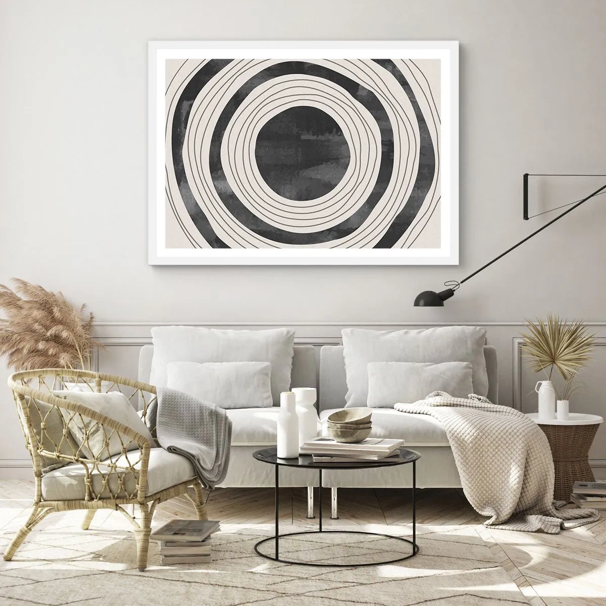 Poster in cornice bianca - Proprio al centro - 50x40 cm