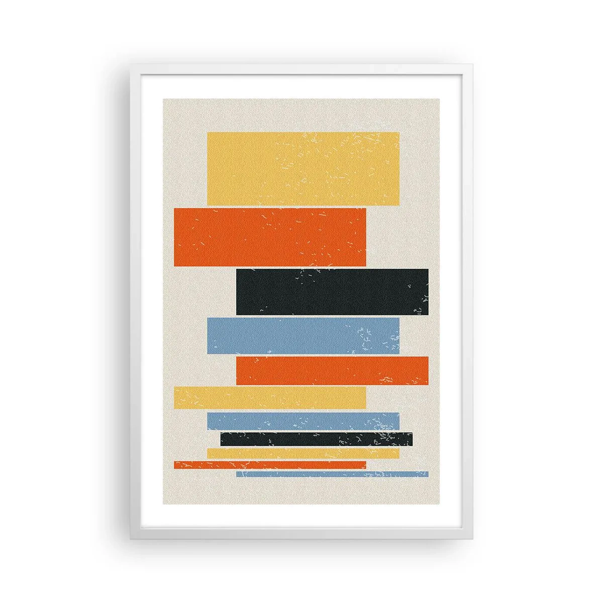 Poster in cornice bianca - Notazione musicale - 50x70 cm
