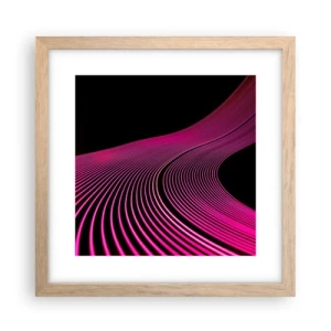 Poster in cornice rovere chiaro - Il viale della luce - 30x30 cm