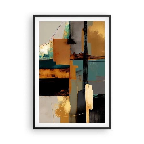 Poster in cornice nera - Astrazione: luci e ombre - 61x91 cm