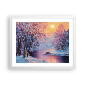 Poster in cornice bianca - I colori dell'inverno - 50x40 cm