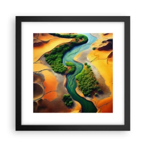 Poster in cornice nera - Il fiume della vita - 30x30 cm