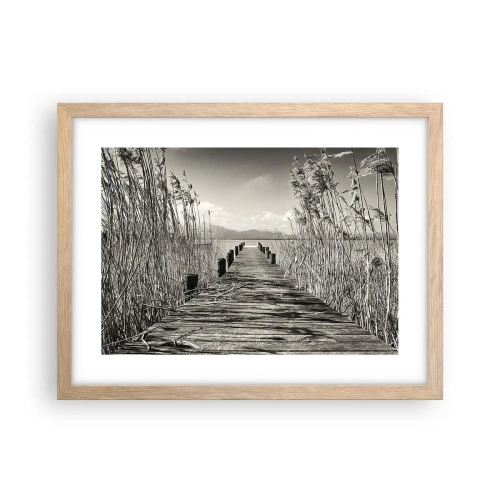 Poster in cornice rovere chiaro - Nel silenzio dell'erba - 40x30 cm