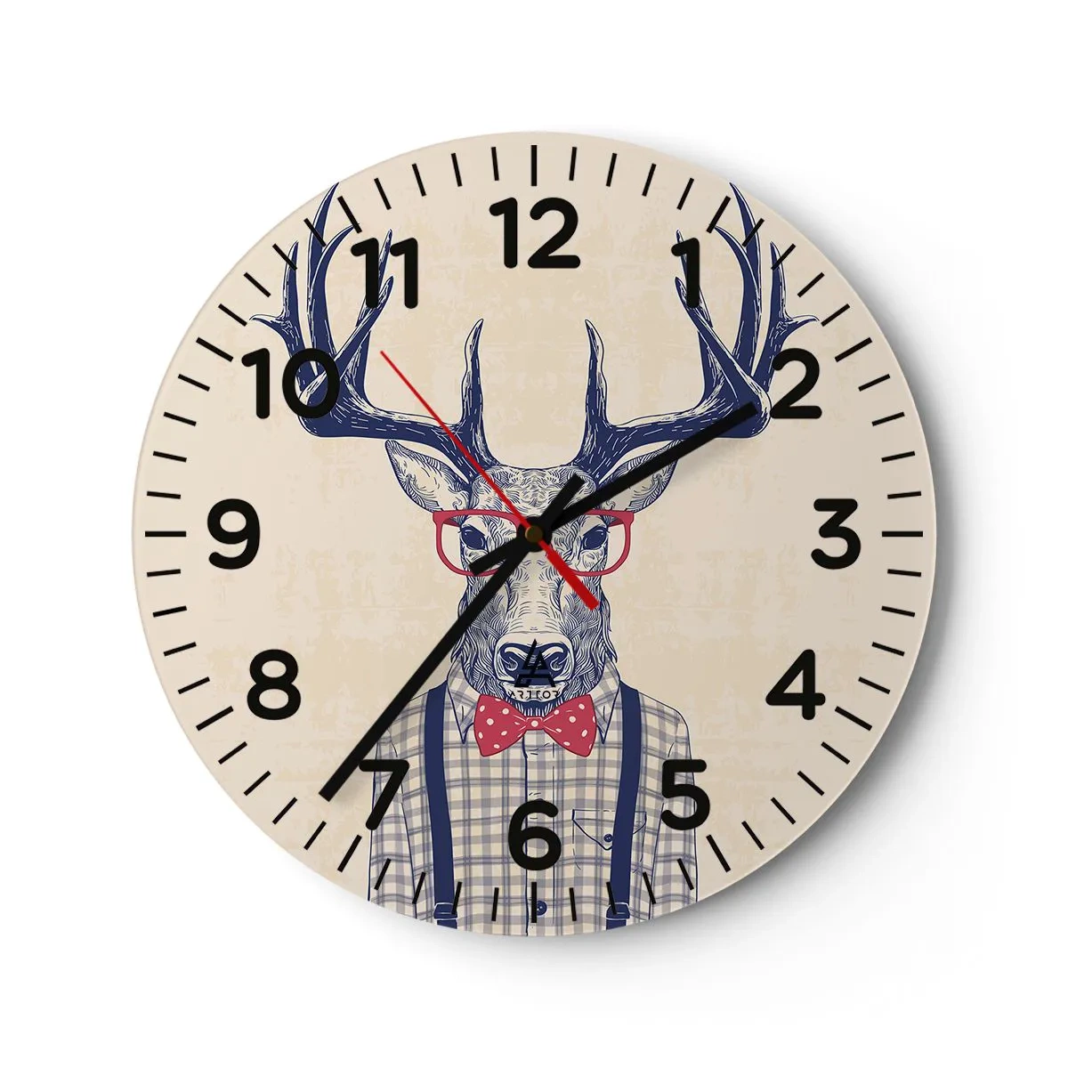 Orologio da parete - Orologio in Vetro - Divertente stravaganza - 40x40 cm